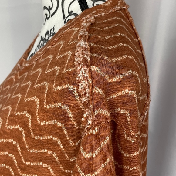 NWT Small Free People Bali Backpacker Tee Rust Combo - Picture 5 of 12